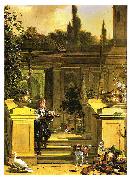 Melchior de Hondecoeter View of a Terrace oil